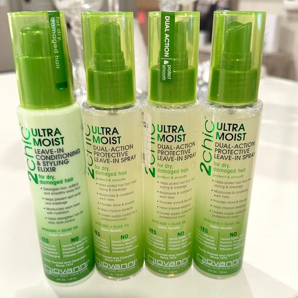 2chic Giovanni Other - 3 Giovanni 2chic Ultra Moist Leave In Sprays 4.0 fl oz -  NEW